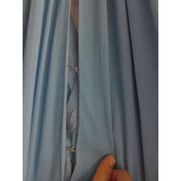 Free People Spring Love Boho Casual Vacation Summer Midi Dress Small Blue Pocket - Picture 10 of 16